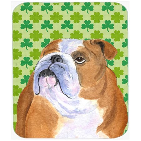 SKILLEDPOWER Bulldog English St. Patricks Day Shamrock Mouse Pad; Hot Pad Or Trivet SK235796